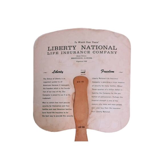 Statue of Liberty Insurance Promo Fan VTG Americana Decor 🗽 - Picture 5 of 6